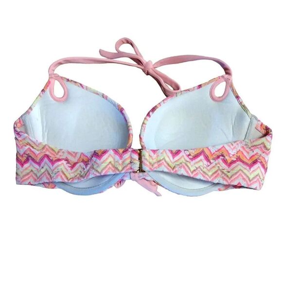 Victoria's Secret 2014 Bombshell Pink Crochet Extra Lift Bikini Top 36C - Picture 5 of 8